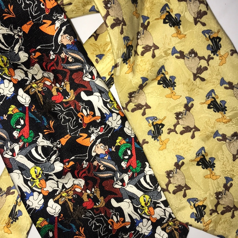 Y2K - Lot Of 2 Vintage 90s Looney Tunes Ties